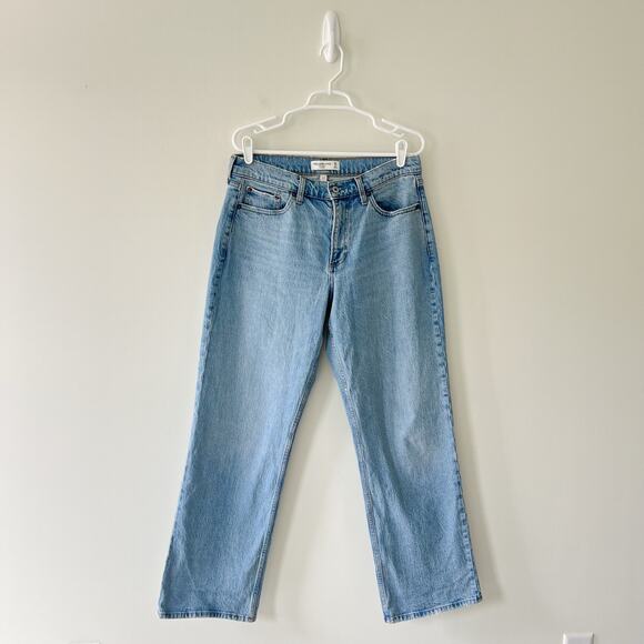 Abercrombie & Fitch The Baggy Low Rise Denim Jeans Size 28 / 6 Curve Love - Picture 4 of 13